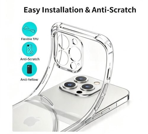 CARCASA COMPATIBLE PARA IPHONE 13 PRO TRANSPARENTE CARCASA COMPATIBLE PARA IPHONE 13 TRANSPARENTE
