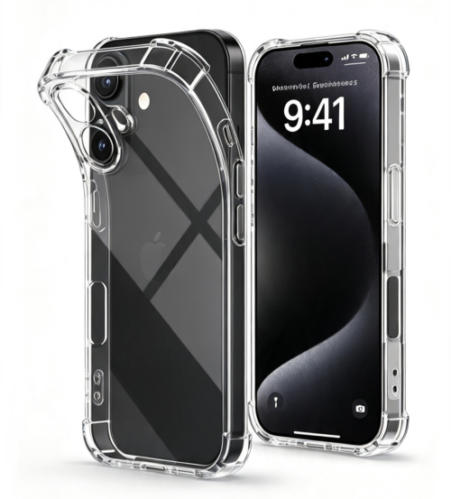 CARCASA COMPATIBLE PARA IPHONE 17 TRANSPARENTE CARCASA COMPATIBLE PARA IPHONE 16 TRANSPARENTE