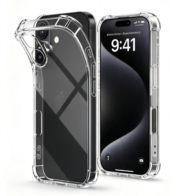 CARCASA COMPATIBLE PARA IPHONE 17 TRANSPARENTE