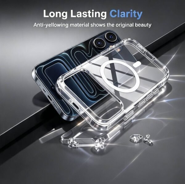 CARCASA IPHONE 17 PRO MAX TRANSPARENTE CON MAGSAFE