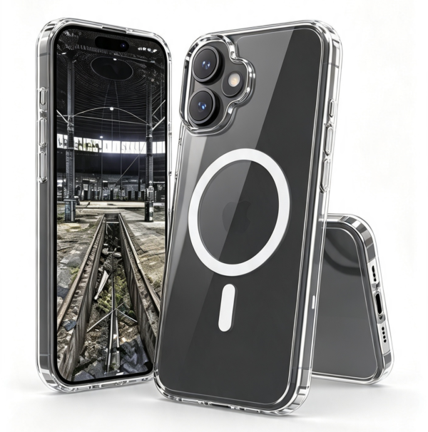 CARCASA IPHONE 16 TRANSPARENTE CON MAGSAFE
