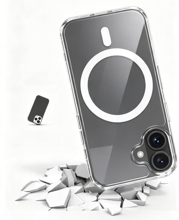 CARCASA IPHONE 16 TRANSPARENTE CON MAGSAFE