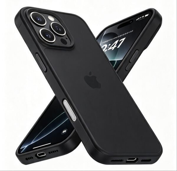 CARCASA NEGRA COMPATIBLE IPHONE 16 PRO