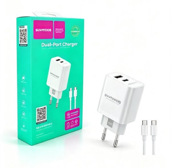 CARGADOR MOTOMO 20W DUAL CARGA RAPIDA TIPO C A C