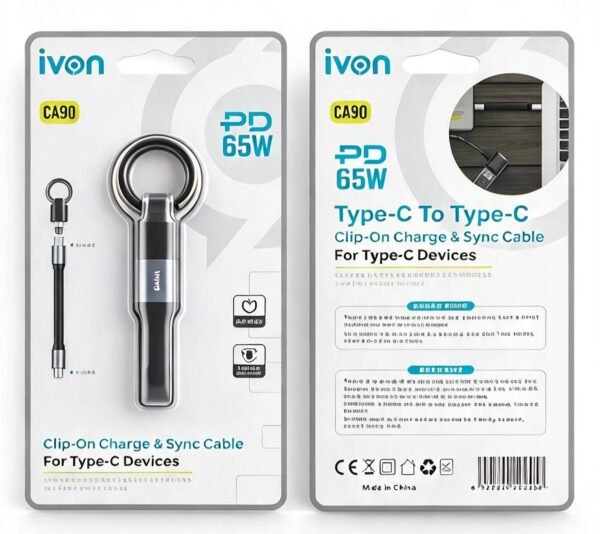 Cable CLIP-ON CHARGE Entrada C - Salida C iVon 65W