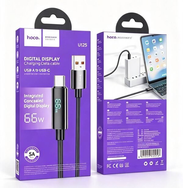Cable USB - Tipo C 66W Digital Display 5A