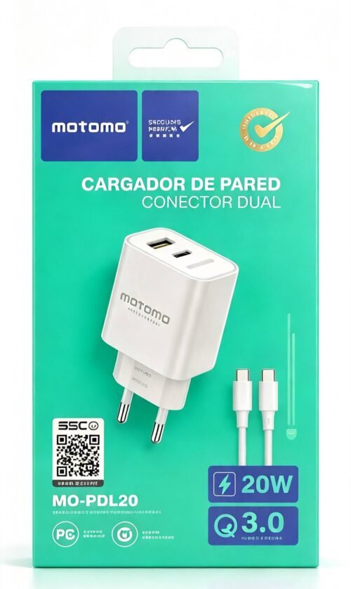 CARGADOR MOTOMO 20W DUAL