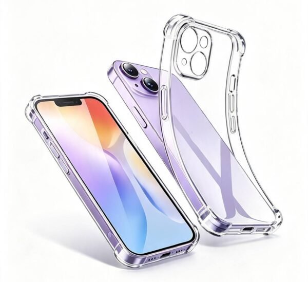 CARCASA COMPATIBLE PARA IPHONE 13 Y 14 TRANSPARENTE